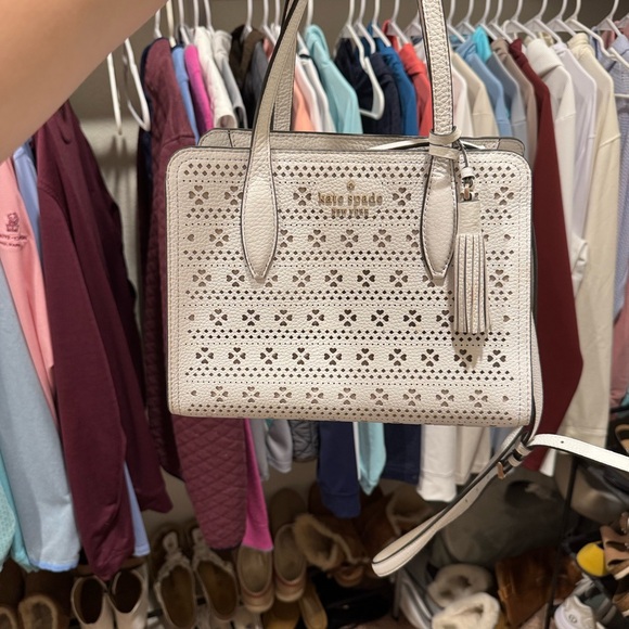 Kate Spade White Crossbody Bag with Tassel - Picture 1 of 4